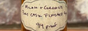 Milam & Greene Port Cask Finished Rye Whiskey