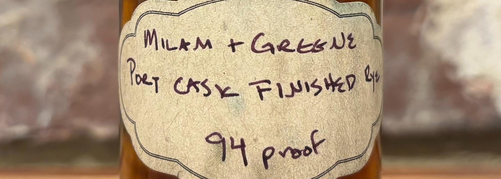 Milam & Greene Port Cask Finished Rye Whiskey