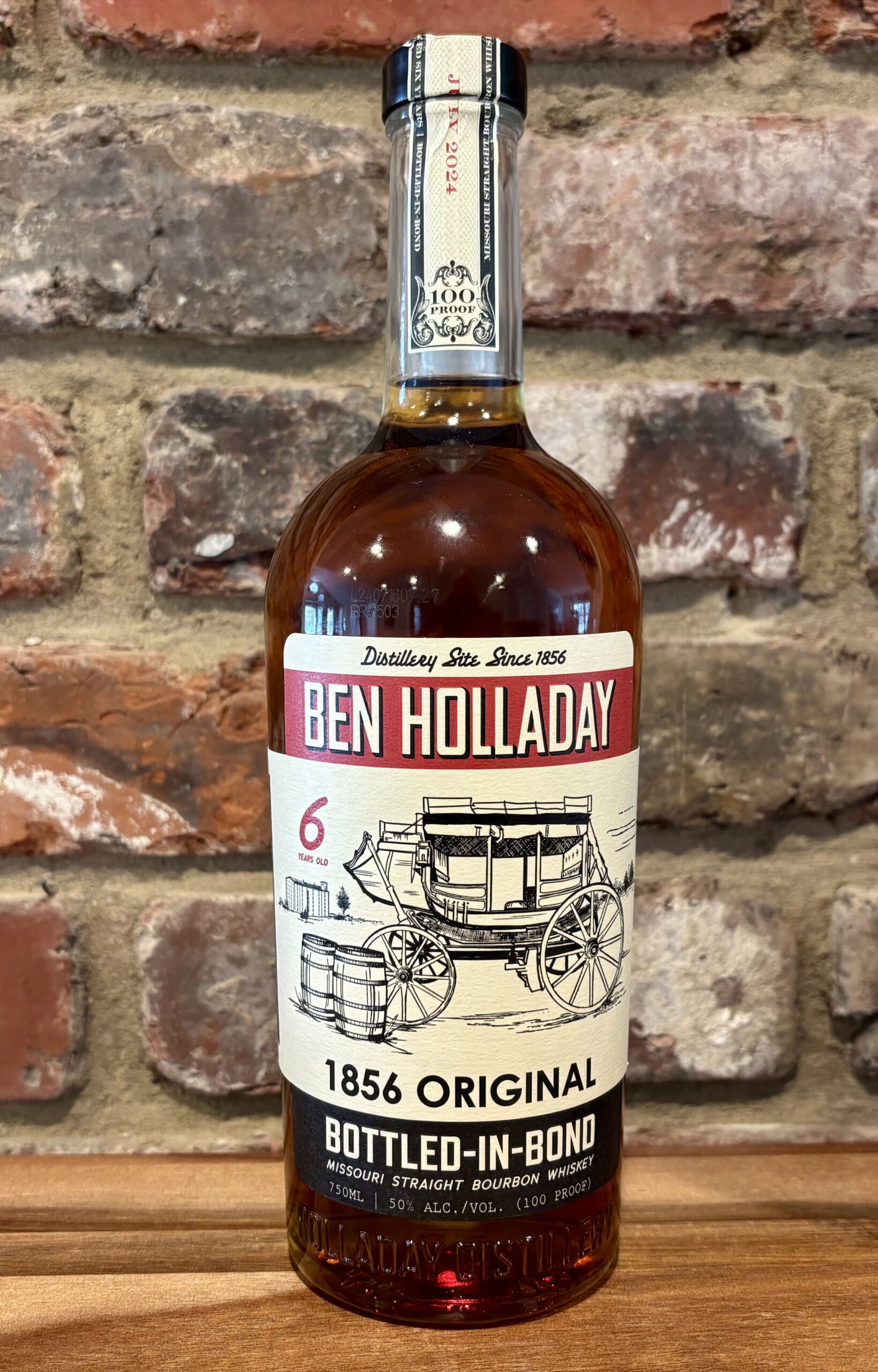 Ben Holladay 1856 Original Bottled-in-Bond Missouri Straight Bourbon Whiskey