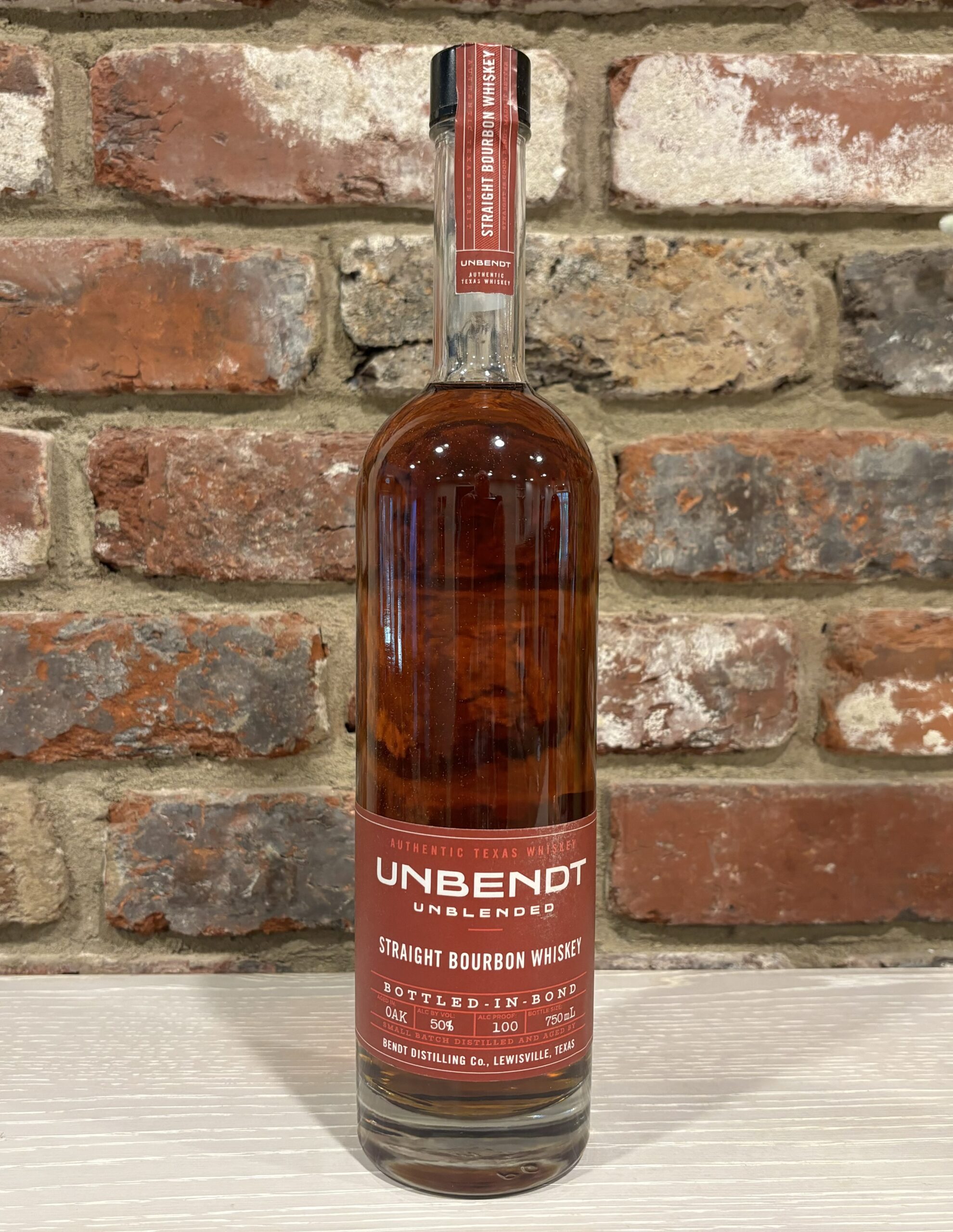 UNBENDT Unblended Bottled in Bond Straight Bourbon Whiskey