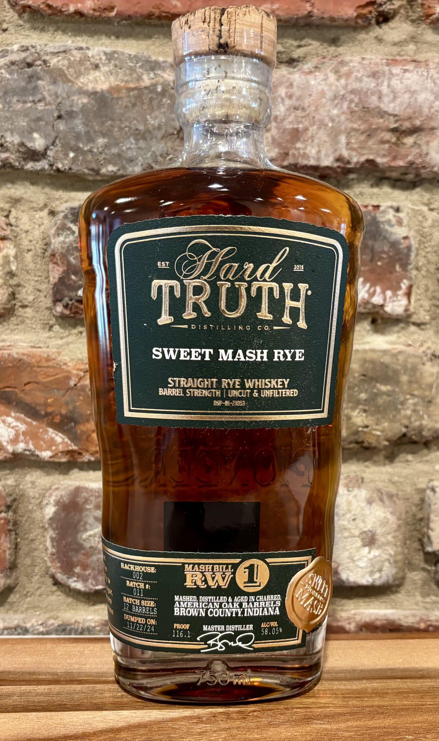 Hard Truth Rye Whiskey (Batch 011)