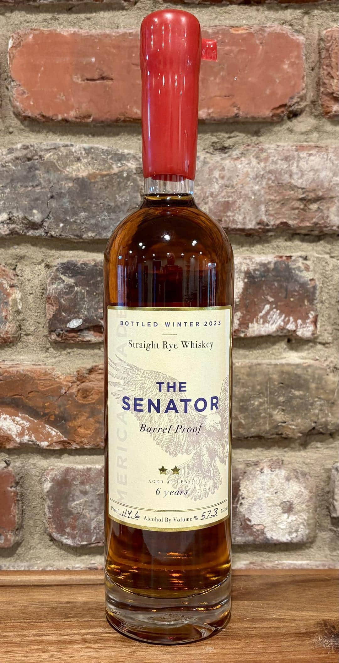 The Senator Barrel Proof Straight Rye Whiskey